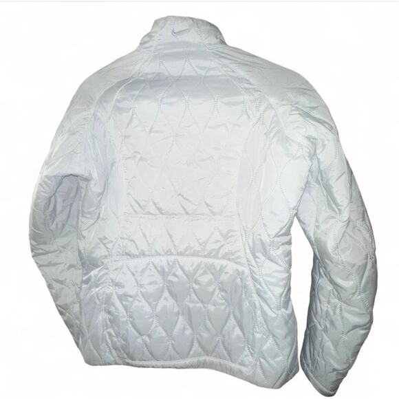 Nike Women’s Quilted Puffer Jacket – White Lightweight Zip-Up (Size S) - Picture 5 of 5